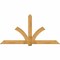Ekena Millwork Redmond Rough Sawn Timber Gable Bracket, Western Red Cedar, 96"W x 48"H x 2"D x 6"F, 12/12 Pitch GBW096X48X0206RED00RWR - alternate 1
